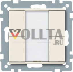 Schneider серия: Merten 627644 System M KNX кнопка, клавиша A plus двойная, цвет: кремово-белый, тон: матовый