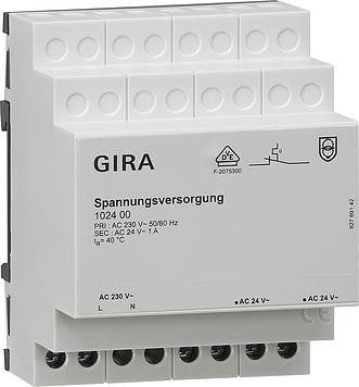 Gira 102400 Блок питания AC 24 В 1 А KNX REG