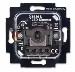 Busch-Jaeger 6526U LED Светорегулятор нажимной 2-100 W