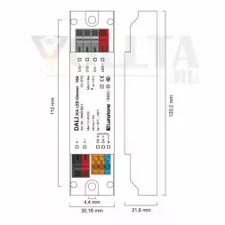 Lunatone 89453831 DALI DT6 3-Канал LED Диммер CV 12-48VDC 16A