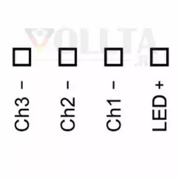 Lunatone 89453831 DALI DT6 3-Канал LED Диммер CV 12-48VDC 16A