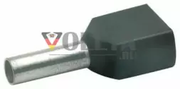Klauke 872/8 Двойной наконечник 2x 1,50mm изолированные, цвет:черный, 100 штук