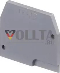 Торцевая пластина ABB FEM6 FEM6 28 мм, серая