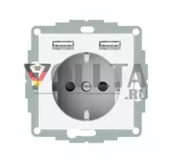 MERTEN MEG2366-0319 с зарядным устройством USB полярно-белый Система M розетка SCHUKO