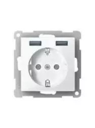 MERTEN MEG2366-0325 с USB-зарядным устройством активный белый System M розетка SCHUKO