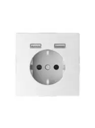 MERTEN MEG2366-6035 с USB-зарядным устройством Lotus White Syst.Design розетка SCHUKO