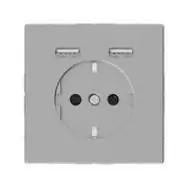 MERTEN MEG2366-6036 с USB-зарядным устройством из нержавеющей стали, системная розетка SCHUKO