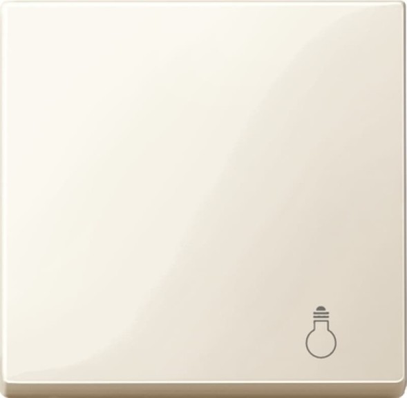 Schneider серия: Merten MEG3302-0344 System M выключатель/кнопка, клавиша крышка, c символом свет, цвет: кремово-белый, тон:глянец