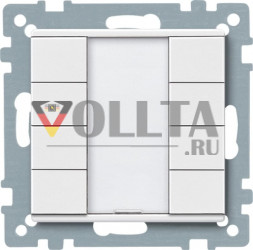 Schneider серия: Merten 627819 System M KNX кнопка, клавиша plus четверная цвет:полярная белизна, тон: матовый