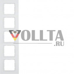 Berker 10156919 B7 рамка пятерная цвет:полярная белизна, тон: матовый