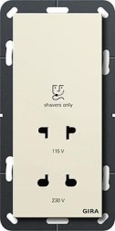 Gira 282001 Розетка для бритвы System 55 кремово-белая