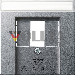 Gira 086026 System55 TDO-Компьютерная розетка, крышка, с маркировкой цвет: алюминевый