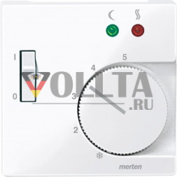 Schneider серия: Merten 534925 System M Терморегулятор пола, крышка, цвет:белый, тон:глянец