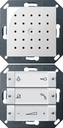 Gira 1280103 System55 Квартирная станция переговорное устройство, цвет:чисто белый, тон:глянец