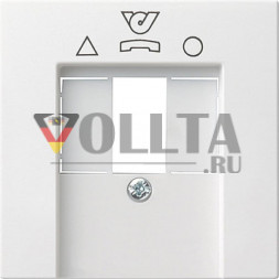 Gira 026027 System55 TDO-Компьютерная розетка, крышка, цвет:чисто белый, тон: матовый