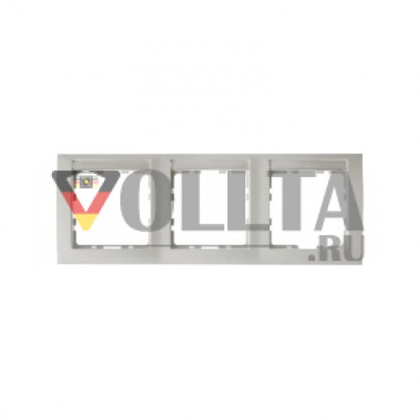 Berker 10238919 S1 рамка,3 группы, горизонтальная, цвет:полярная белизна, тон:глянец
