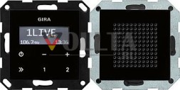 Gira 228005 радиоприемник скрытого монтажа RDS System 55 черное стекло