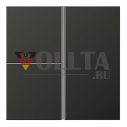 Комплект кнопок Jung AL2403TSAAN 3-позиционный, F40, серия LS, антрацит (крашеный алюминий)