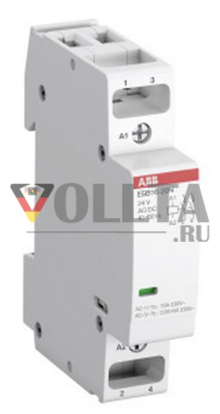 ABB Stotz-Kontakt ESB16-11N-07, установочный контактор 16 А, 1НО/1НЗ, 400 В переменного/постоянного тока, 1SBE111111R0711