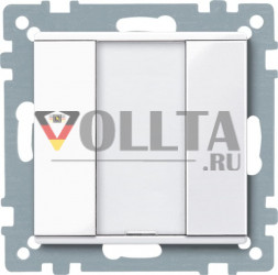 Schneider серия: Merten 617125 System M KNX кнопка, клавиша plus 1-я, цвет:белый, тон:глянец