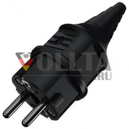 Mennekes 10754 Штекер Шуко 16A 2p+E 230V IP44 цвет:черный,
