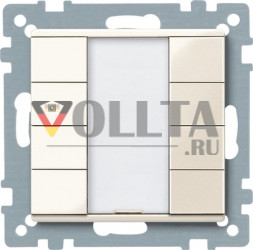 Schneider серия: Merten 617444 System M KNX кнопка, клавиша plus четверная цвет: кремово-белый, тон:глянец