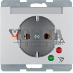 Berker 41527103 Розетка SCHUKO с защитой от перенапряженияAlu Berker K.5