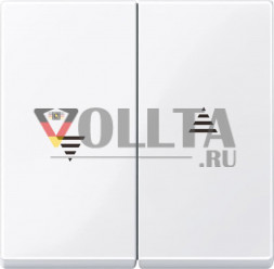 Schneider серия: Merten 432425 System M Кнопка выключатель для рольставней, крышка, цвет:белый, тон:глянец