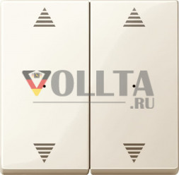 Merten 619744 System M Клавиша для модуля, двойная, клавиша цвет: кремово-белый, тон:глянец