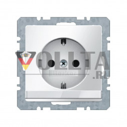 Berker 47496089 Q1 SCHUKO-розетка 16А, безопасная для тедей,цвет:полярная белизна