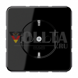 Розетка SCHUKO Jung CD1520NBFKISW, 16 А, 250 В ~, без лапок, встроенная повышенная защита контактов, SAFETY+, термопластик, серия CD, черный цвет