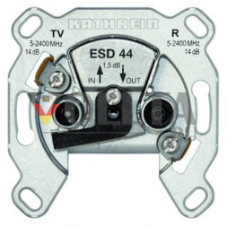 Kathrein 274418 BK- Розетка TV,2x портовая, проходная розетка ESD44