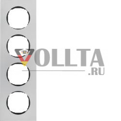 Berker 10142614 рамка 4-х сторонняя, плоская, R.8, нержавеющая сталь