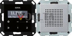 Gira 228026 радиоприемник скрытого монтажа RDS System 55 цвет алюминий