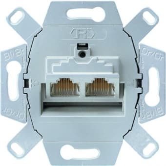 JUNG UAE8-8UPOK6E розетка для передачи данных Cat.6/ClassE, двойная Cat 6E