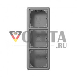 Jung CD583AGR поверхностный колпачок 3-х канальный, серия CD, серый