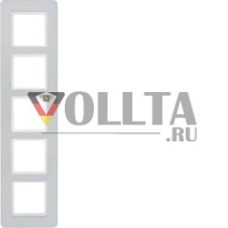 Berker 10156184 Рамка 5-позиционная Berker Q.7 алюминий бархатный лак