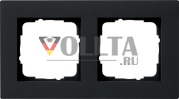 Gira 0212095 рамка 2f плоская E2 черная m