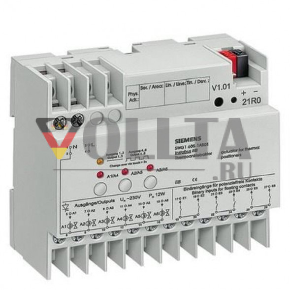 Siemens 5WG1605-1AB01 модуль управления термоэлектрическими приводами N605/01
