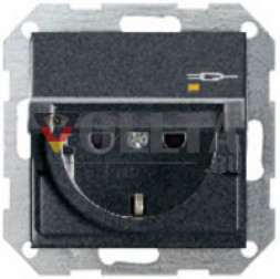 Gira 276328 System55 SCHUKO-розетка 16А, цвет:антрацит