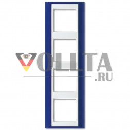 Jung AP584BLWW A plus рамка четверная цвет: голубой