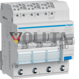 Hager ADZ310D FI/LS переключатель 1-полюсный+N 6kA B10A 0.03AA