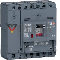 Автоматический выключатель Hager HMS041GC h3+ P160 4P4D 40A 50kA