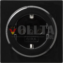 Gira 018847 S-Color SCHUKO-розетка 16А, без защиты от детей цвет: черный, тон:глянец
