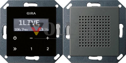 Gira 2280600 UP-Radio RDS Динамик 55 Нержавеющая сталь