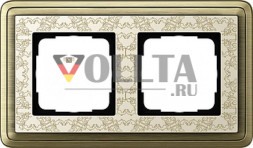Gira 0212663 серия: Arsys Art рамка двойная, c перегородкой цвет:бронза