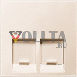 Schneider серия: Merten MEG4542-0444 System M Lexcom модуль крышка, двойная, цвет: кремово-белый, тон: матовый