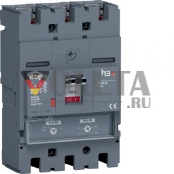 Автоматический выключатель Hager HET050DR h3+ P250 3P3D 50А 70кА