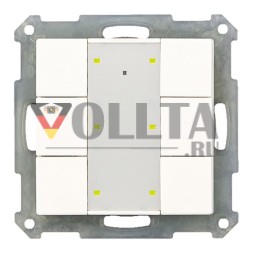 MDT RF-TA55A6.01 KNX RF+ радиокнопка 6-позиционная Plus с активатором, чисто-белый матовый