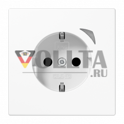 Розетка SCHUKO Jung BTLS1521SEWW, 16 А, 250 В ~, винтовые клеммы, с функциональным дисплеем, встроенная повышенная защита контактов, SAFETY+, термопластик, серия LS, альпийский белый